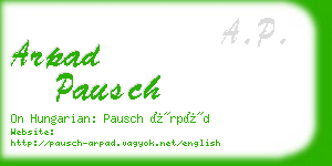 arpad pausch business card